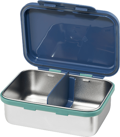 Brotdose Edelstahl blau/grün babylove