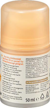 Pocak masszázsolaj babáknak HALLOHEBAMME