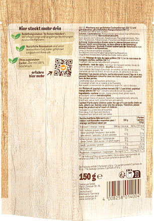 Nuss- & Trockenfrüchtemischung, Cashew-Mango-Mix Seeberger