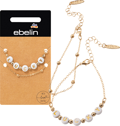 Bransoletka z napisem "LUCKY" J23 ebelin