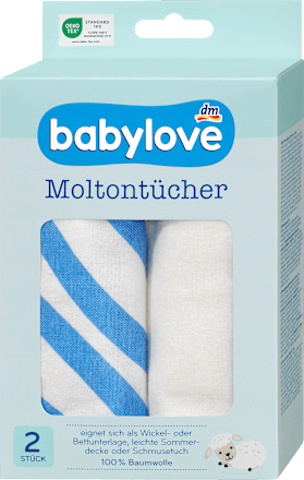 Moltontücher Streifen/uni  babylove