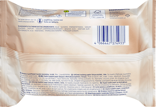 Deluxe vlažni toaletni papir – kašmir Sanft&Sicher