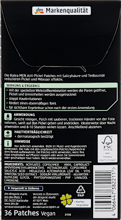 Clear-up Anti-Pickel Patches Balea MEN