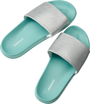 Badepantolette Damen türkis/silber Gr. 37 SUNDANCE