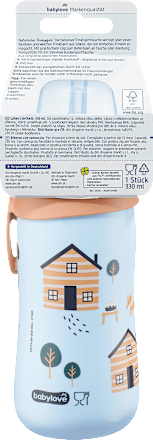 Trinkhalmflasche blau, 330 ml babylove