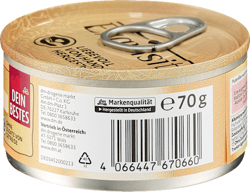 Hrană umedă pentru pisici cu somon și curcan Dein Bestes