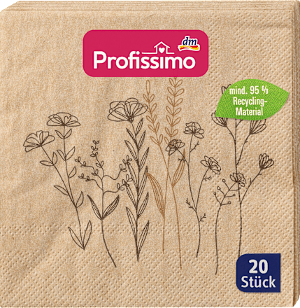 Salvete 2- slojne, motiv: cveće, 25x25cm Profissimo