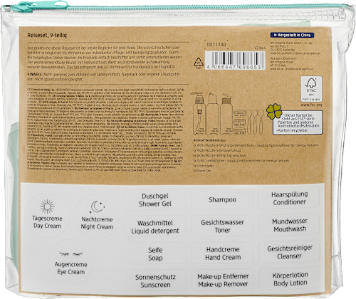 Cestovná súprava nádobiek, 9-dielna ebelin