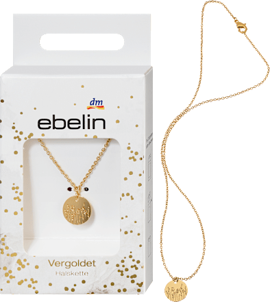 Halskette vergoldet mit Blumenprint ebelin