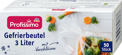 Gefrierbeutel 3 l mit Verschlüssen Profissimo