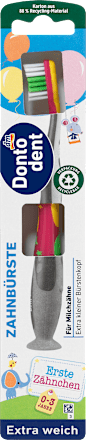 Zahnbürste Kinder erste Zähnchen extra weich, 0 bis 3 Jahre, 1 St Dontodent