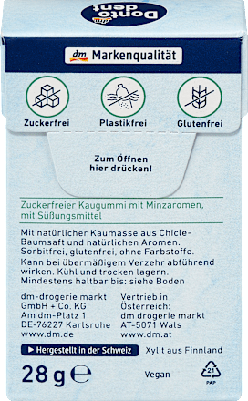 Žvečilni gumiji brez sladkorja Spearmint Dontodent