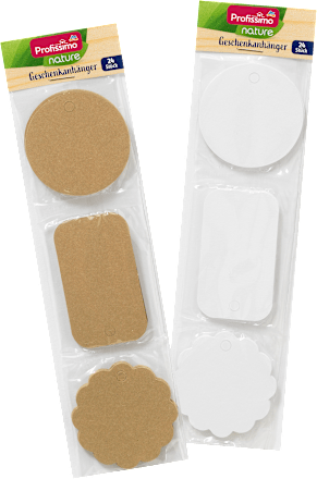 Geschenkanhänger nature "3 Formen" Profissimo