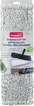 Bodenwisch-Set mit Bezug aus Hochflor-Mikrofeinfaser Profissimo