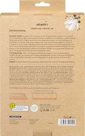 Tekstilna zavesa za tuš, več različic ebelin