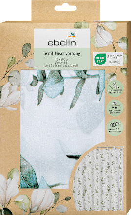 Tekstilna zavesa za tuš, več različic ebelin