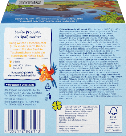 Kinder Taschentücher Box sortiert SauBär