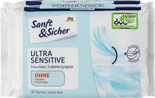 Papier toaletowy nawilżany Ultra Sensitive Sanft&Sicher