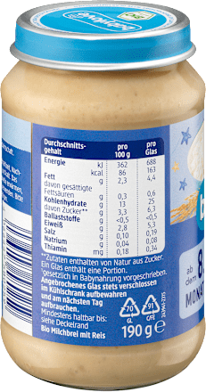 bio kaše mléčná rýžová večerní babylove