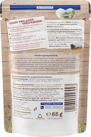 Nassfutter Katze mit Huhn, Hofladen Dein Bestes