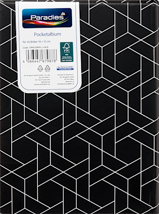 Fotoalbum Pocket 10x15 cm Black & White Asymetrisches Muster Paradies