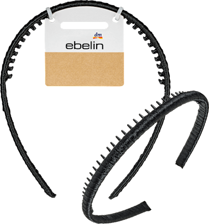 Haarreif mit Zacken schwarz ebelin