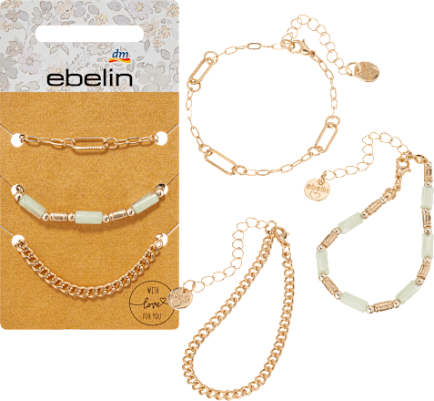 Armbänder mit Steinen, Gold-Optik ebelin