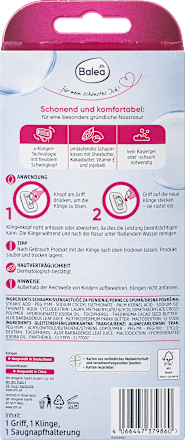 Damski brivnik Sensation s 4 rezili Balea