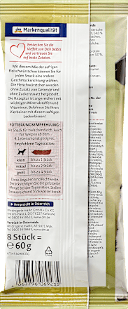 klobásky pro psy hovězí & drůbeží Dein Bestes