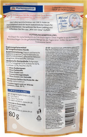 Omas Küchenklassiker pamlsek pro psy kuřecí játra plátky  Dein Bestes