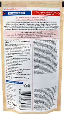 Katzenleckerli Knabbersnack Anti-Hairball mit Rind, Naturverliebt Dein Bestes