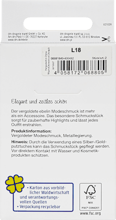 Ohrstecker vergoldeter Modeschmuck ebelin