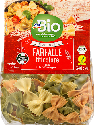 Nudeln, Farfalle tricolore dmBio