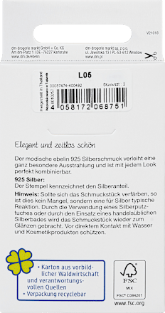Ohrstecker Kugel mit Strasssteinen 925 Silber ebelin