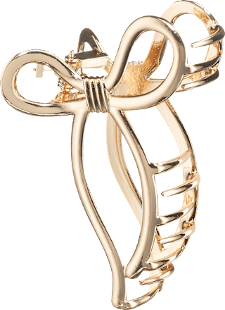 Haarklammer Metall Gold-Optik Schleifenform Langhaarmädchen
