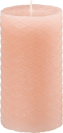 Kerze Rautenstruktur 130/70 Lachs Profissimo