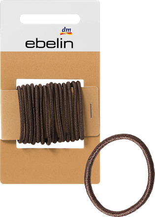Haargummis klein/dünn braun ebelin