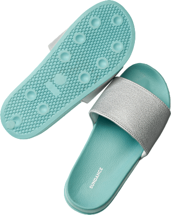 Badepantolette Damen türkis/silber Gr. 39 SUNDANCE