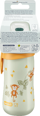 Trinkflasche Kinder grün  Affe, 330 ml babylove