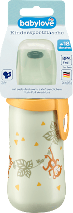 Trinkflasche Kinder grün  Affe, 330 ml babylove