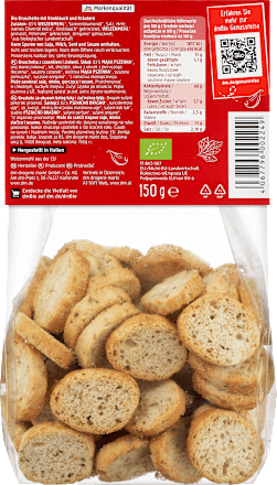 Bruschette mit Knoblauch und Kräutern dmBio