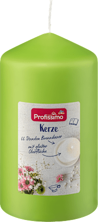 Okrasna sveča, zelena, 14 cm Profissimo