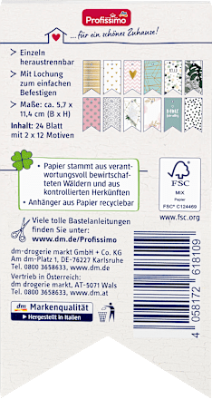 Geschenkanhänger "heraustrennbar" Profissimo
