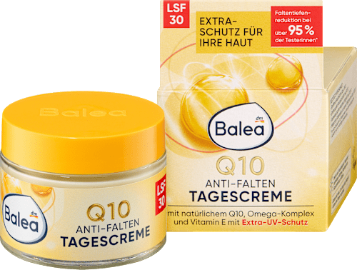 Krem na dzień przeciwzmarszkowy Q10 z SPF 30 Balea