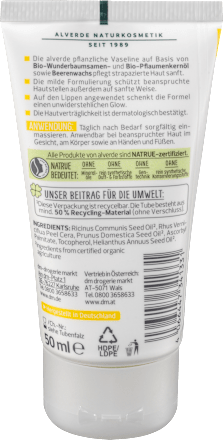 Vaseline pflanzlich Pflege & Schutz alverde NATURKOSMETIK