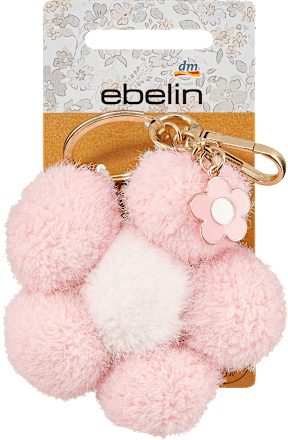Schlüsselanhänger Fellblume rosa ebelin