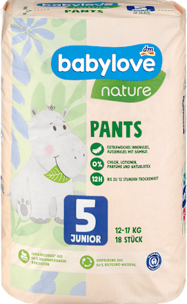 nature pelene gaćice JUNIOR, veličina 5 (12-17kg) babylove nature