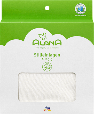 Stilleinlagen 4-lagig aus Bio-Baumwolle natur 13cm ALANA