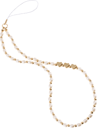 Handykette mit Perlen und Herzen ebelin