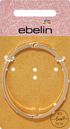 Armreif mit Strassteinen, Gold-Optik ebelin